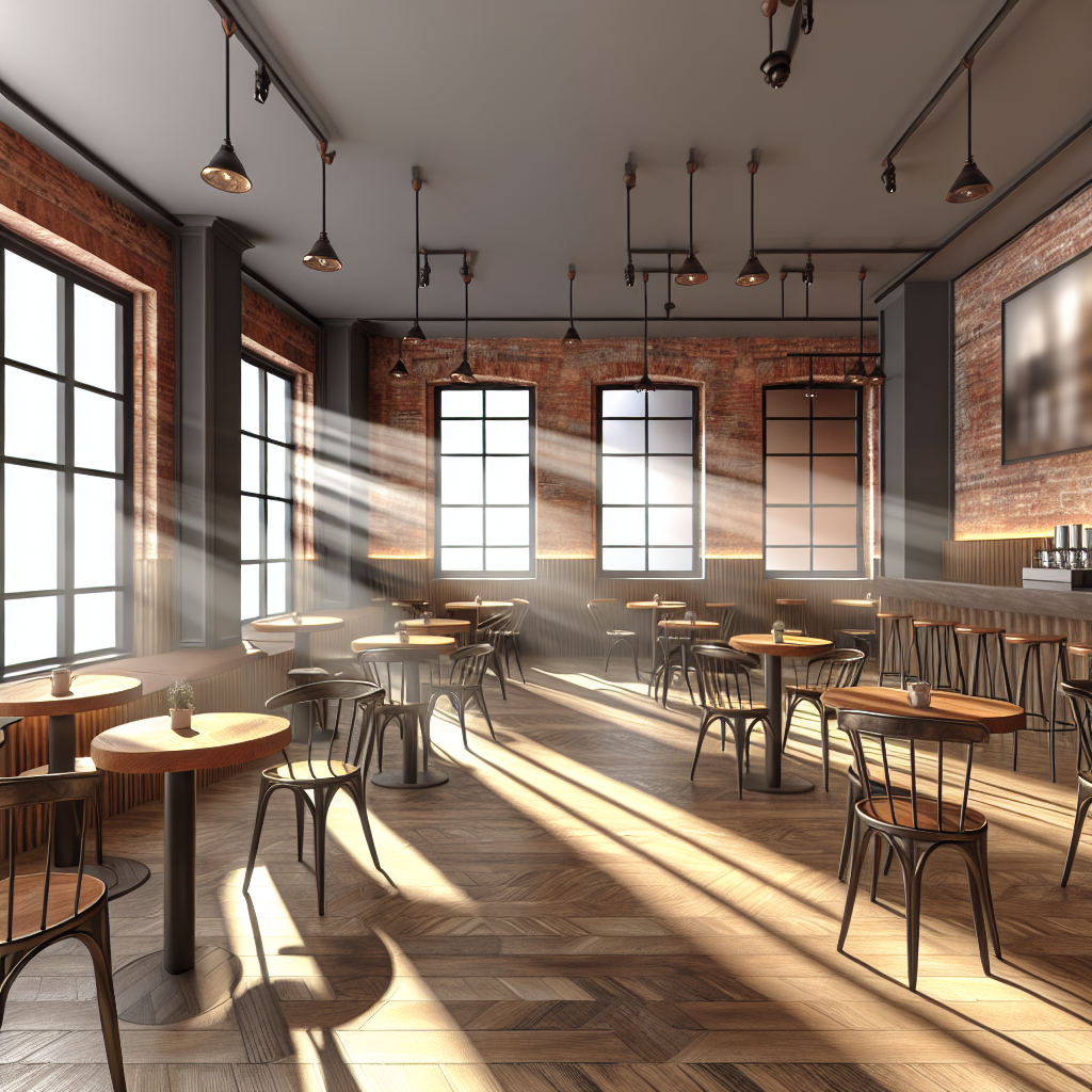 카페 인테리어 디자인 - 상업 공간